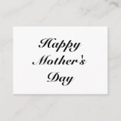 ハッピーマザーズデイ白黒エレガントクラシック アドバイスカード (正面)