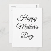 ハッピーマザーズデイ白黒エレガントクラシック ポストカード (正面/裏面)