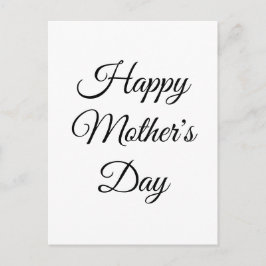 ハッピーマザーズデイ白黒エレガントクラシック ポストカード