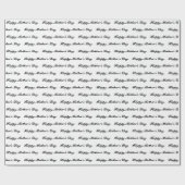 ハッピーマザーズデイ白黒文字シックエレガント ラッピングペーパー (フラット)