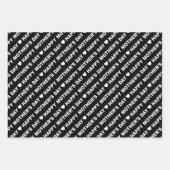 ハッピーマザーズデイ白黒 ラッピングペーパーシート (正面3)