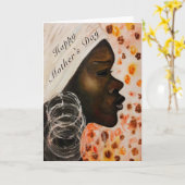 ハッピーマザーズデイ絵画カードのお母さん カード (黄色い花)