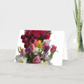 ハッピーマザーズデイ美しい花と金ゴールド 箔シーズンカード (裏面)