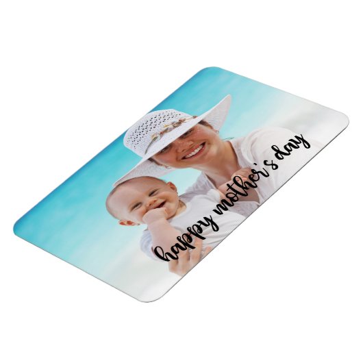 ハッピーマザーズデイ自分の写真テンプレートを追加 マグネット (左側)