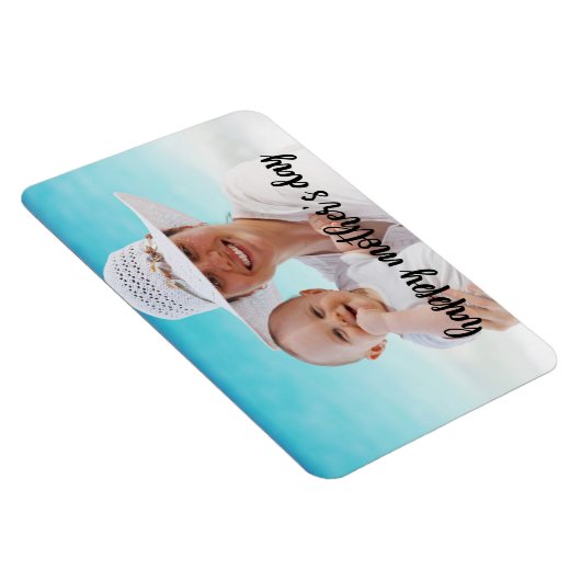 ハッピーマザーズデイ自分の写真テンプレートを追加 マグネット (右側)