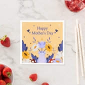 ハッピーマザーズデイ花モダンフローラ植物学 スタンダードカクテルナプキン (インサイチュ)