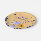 ハッピーマザーズデイ花モダンフローラ植物学 ペーパープレート (アングル)