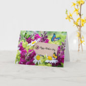 ハッピーマザーズデイ花束折りグリーティングカード カード (黄色い花)