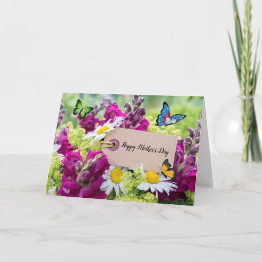 ハッピーマザーズデイ花束折りグリーティングカード カード (正面)