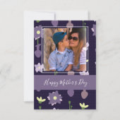 ハッピーマザーズデイ花瓶花模様紫 カード (正面)