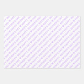 ハッピーマザーズデイ薄紫とホワイト ラッピングペーパーシート (正面2)