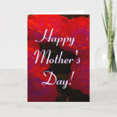 ハッピーマザーズデイ赤いバラ私 カード (正面)