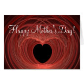 ハッピーマザーズデイ赤と黒の渦巻きハート (正面横)