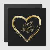 ハッピーマザーズデイ金ゴールドハート磁気カード (正面/裏面)