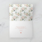 ハッピーマザーズデイ金ゴールドフェイク赤面ピンクフローラ カード (内部)