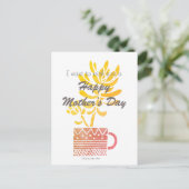 ハッピーマザーズデイ黄色い花 ポストカード (スタンド正面)