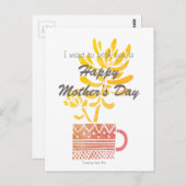 ハッピーマザーズデイ黄色い花 ポストカード (正面/裏面)