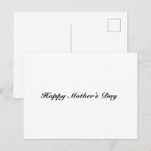 ハッピーマザーズデイ黒クラシック脚本エレガント ポストカード (正面/裏面)