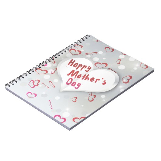 ハッピーマザーズデイ3D紙ハート ノートブック (左側)