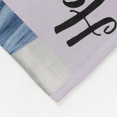 ハッピーマザーズデイ8フォトカスタムメッセージパープル フリースブランケット (角)