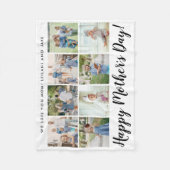 ハッピーマザーズデイ8フォトカスタムメッセージ フリースブランケット (正面)