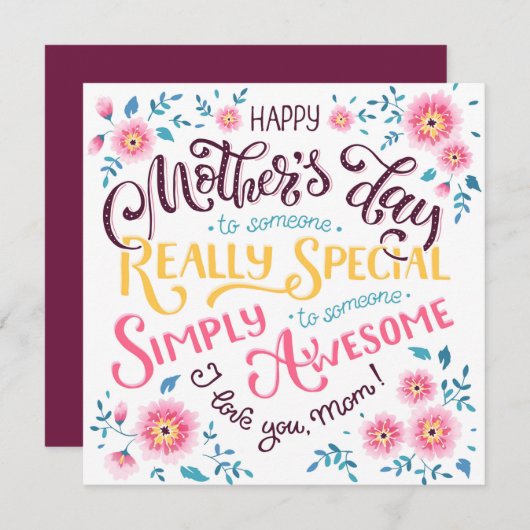 ハッピーマザーズデイ |からスペシャルとマ素晴らしム シーズンカード (正面/裏面)