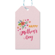 「ハッピーマザーズデイ」かわいいフローラピンクイラストレーション