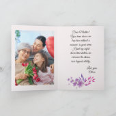 ハッピーマザーズデイ かわいい水彩 明るい花 カード (内部)