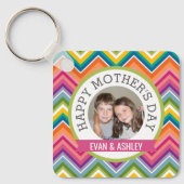 ハッピーマザーズデイ – カスタム写真テンプレート キーホルダー (正面)