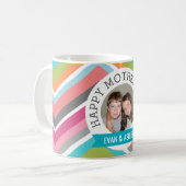 ハッピーマザーズデイ – カスタム写真テンプレート コーヒーマグカップ (正面左)