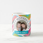 ハッピーマザーズデイ – カスタム写真テンプレート コーヒーマグカップ (中央)