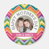 ハッピーマザーズデイ – カスタム写真テンプレート マグネット (正面)