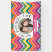 ハッピーマザーズデイ – カスタム写真テンプレート 横断幕 (縦)