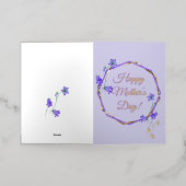 ハッピーマザーズデイ – カルテデヴォーシンプルクス 箔グリーティングカード (外側レイダウン)