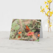 ハッピーマザーズデイ – ガルフフリティラーオン《植物》百日草 カード (黄色い花)