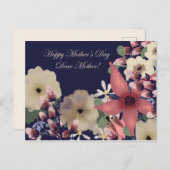ハッピーマザーズデイ |サンゴの花Navy シーズンポストカード (正面/裏面)
