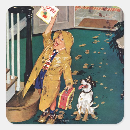 ハッピーマザーズデイ スクエアシール (正面)