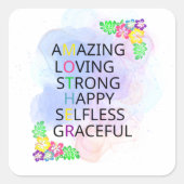 ハッピーマザーズデイ スクエアシール (正面)