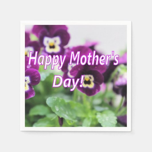 ハッピーマザーズデイ スタンダードカクテルナプキン (正面)