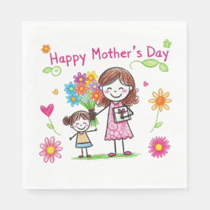 ハッピーマザーズデイ スタンダードランチョンナプキン