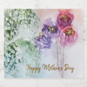 ハッピーマザーズデイ スパークリングワインラベル (シングルラベル)