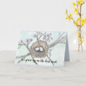 ハッピーマザーズデイ – ネスト カード (黄色い花)