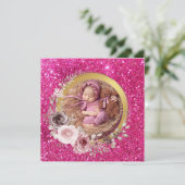 ハッピーマザーズデイ ブラッシュピンク グリッター フォト シーズンカード (スタンド正面)