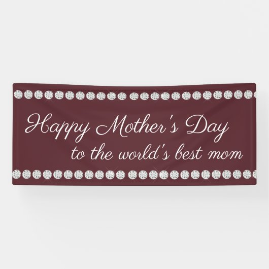 ハッピーマザーズデイ・ブルゴーニュ・ダイヤモンド 横断幕 (横)