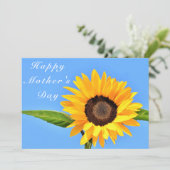 ハッピーマザーズデイ – ブルースカイの黄色のひまわり カード (スタンド正面)