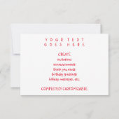 ハッピーマザーズデイ ボケ 招待状 (裏面)