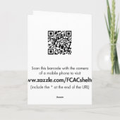 ハッピーマザーズデイ・ポーが花をプリント カード (裏面)