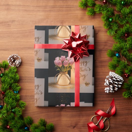 ハッピーマザーズデイ ラッピングペーパー (クリスマスギフト)