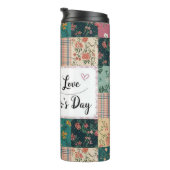 ハッピーマザーズデイ – レトロかわいいキルトパターン タンブラー (回転右)