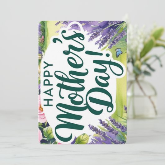 ハッピーマザーズデイ ローズ ガーデン バタフライ グリーン シーズンカード (スタンド正面)